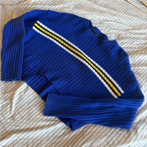 Forever 21 Royal Blue Ribbed Knit Top